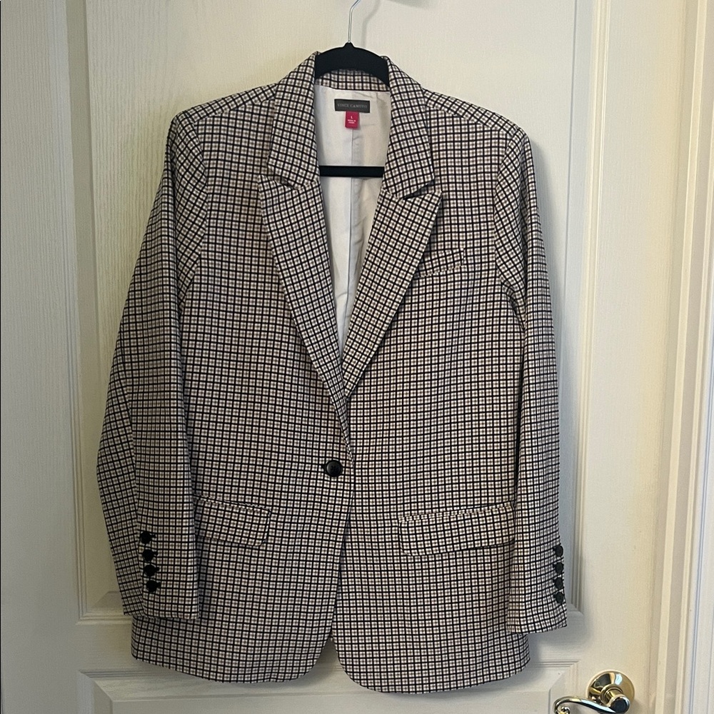 Vince Camuto Black and White Patterned Blazer